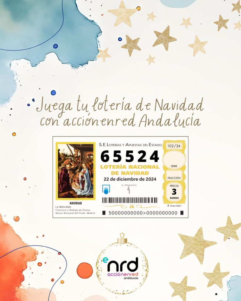 Lotería de Navidad solidaria con acciónenred Andalucía